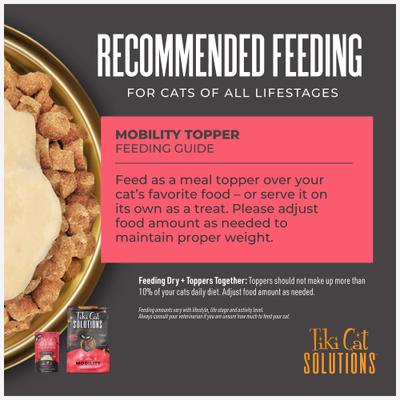 Show full view: Tiki Cat Solutions Topper Mobility Chicken Recipe in Broth Wet Cat Food Topper, 1.5-oz pouch, case of 12 slide 7 of 13