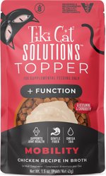 Tiki Cat Solutions Topper Mobility Chicken Recipe in Broth Wet Cat Food Topper, 1.5-oz pouch, case of 12