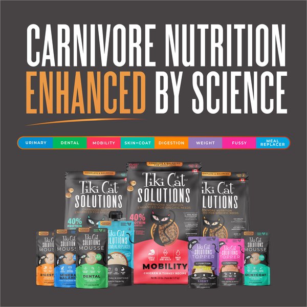 Show full view: Tiki Cat Solutions Mobility Chicken & Turkey Grain-Free Dry Cat Food, 2.8-lb bag slide 10 of 13