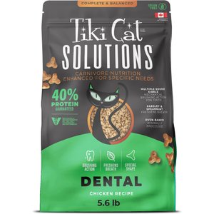 Tiki Cat Solutions Dental Chicken Grain-Free Dry Cat Food, 5.6-lb bag