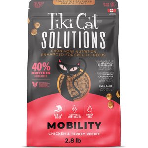 Tiki Cat Solutions Mobility Chicken & Turkey Grain-Free Dry Cat Food, 2.8-lb bag