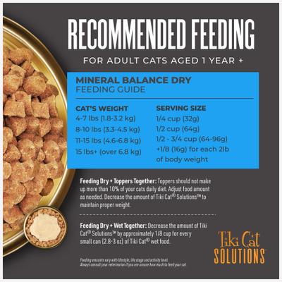 Show full view: Tiki Cat Solutions Mineral Balance Chicken Grain-Free Dry Cat Food, 5.6-lb bag slide 7 of 13