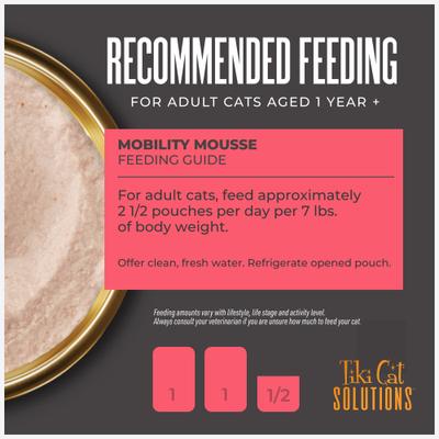 Show full view: Tiki Cat Solutions Mousse Mobility Grain-Free Wet Cat Food, 2.4-oz pouch, case of 12 slide 7 of 13