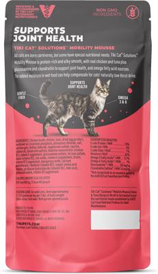 Show full view: Tiki Cat Solutions Mousse Mobility Grain-Free Wet Cat Food, 2.4-oz pouch, case of 12 slide 3 of 13