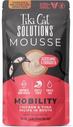 Tiki Cat Solutions Mousse Mobility Grain-Free Wet Cat Food, 2.4-oz pouch, case of 12