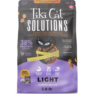 Tiki Cat Solutions Light Turkey Grain-Free Dry Cat Food, 2.8-lb bag