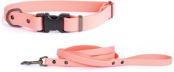 Euro-Dog Waterproof Style Dog Collar & Leash Set, Coral Reef, Medium: 12 to 17-in neck, 3/4-in wide
