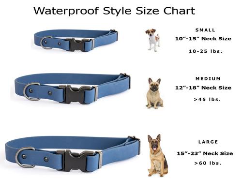 Show full view: Euro-Dog Waterproof Style Dog Collar & Leash Set, Blue Jeans, Large: 15 to 24-in neck, 1-in wide slide 4 of 6