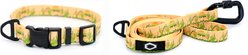 Euro-Dog Outdoor Style Nylon Dog Collar & Leash Set, Cactus Cream, Medium: 12 to 17-in neck, 3/4-in wide