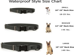 Euro-Dog Waterproof Style Dog Collar & Leash Set, Charcoal, Medium: 12 to 17-in neck, 3/4-in wide slide 2 of 6