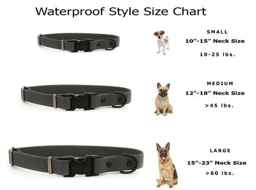 Show full view: Euro-Dog Waterproof Style Dog Collar & Leash Set, Charcoal, Small: 11 to 16-in neck, 5/8-in wide slide 6 of 8