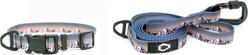 Euro-Dog Outdoor Style Nylon Dog Collar & Leash Set, Mountain Sunset, Large: 15 to 24-in neck, 1-in wide