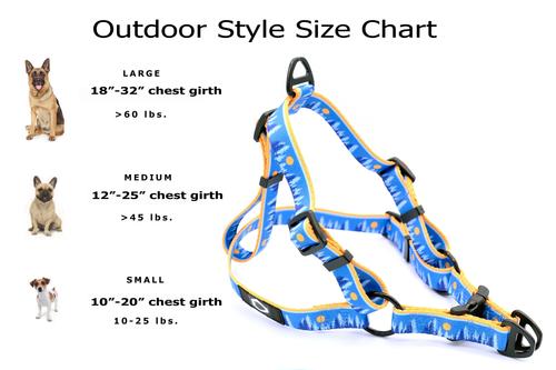 Show full view: Euro-Dog Outdoor Style Nylon Harness & Leash Set, Frozen Forest, Large: 22 to 30-in chest slide 2 of 4