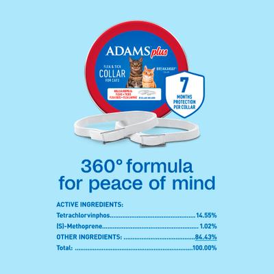 Show full view: Adams Plus Flea & Tick Breakaway Collar for Cats, 2 count slide 8 of 11