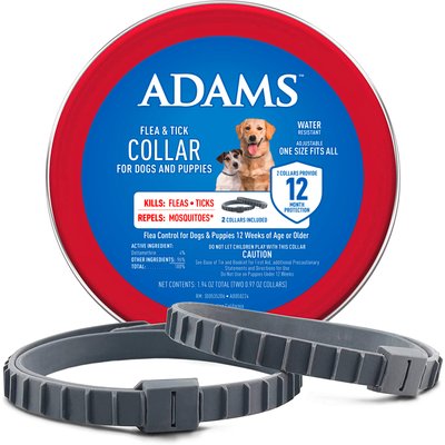 ADAMS ADAMS Flea & Tick Collar for Dogs & Puppies, 2 count