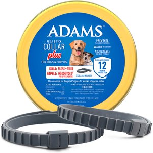 Adams Flea & Tick Collar Plus for Dogs & Puppies, 2 count
