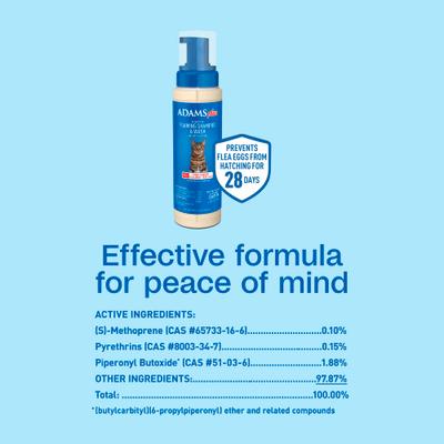 Show full view: Adams Plus Sensitive Skin Formula Flea & Tick Foaming Cat Shampoo, 10-fl oz bottle slide 9 of 12