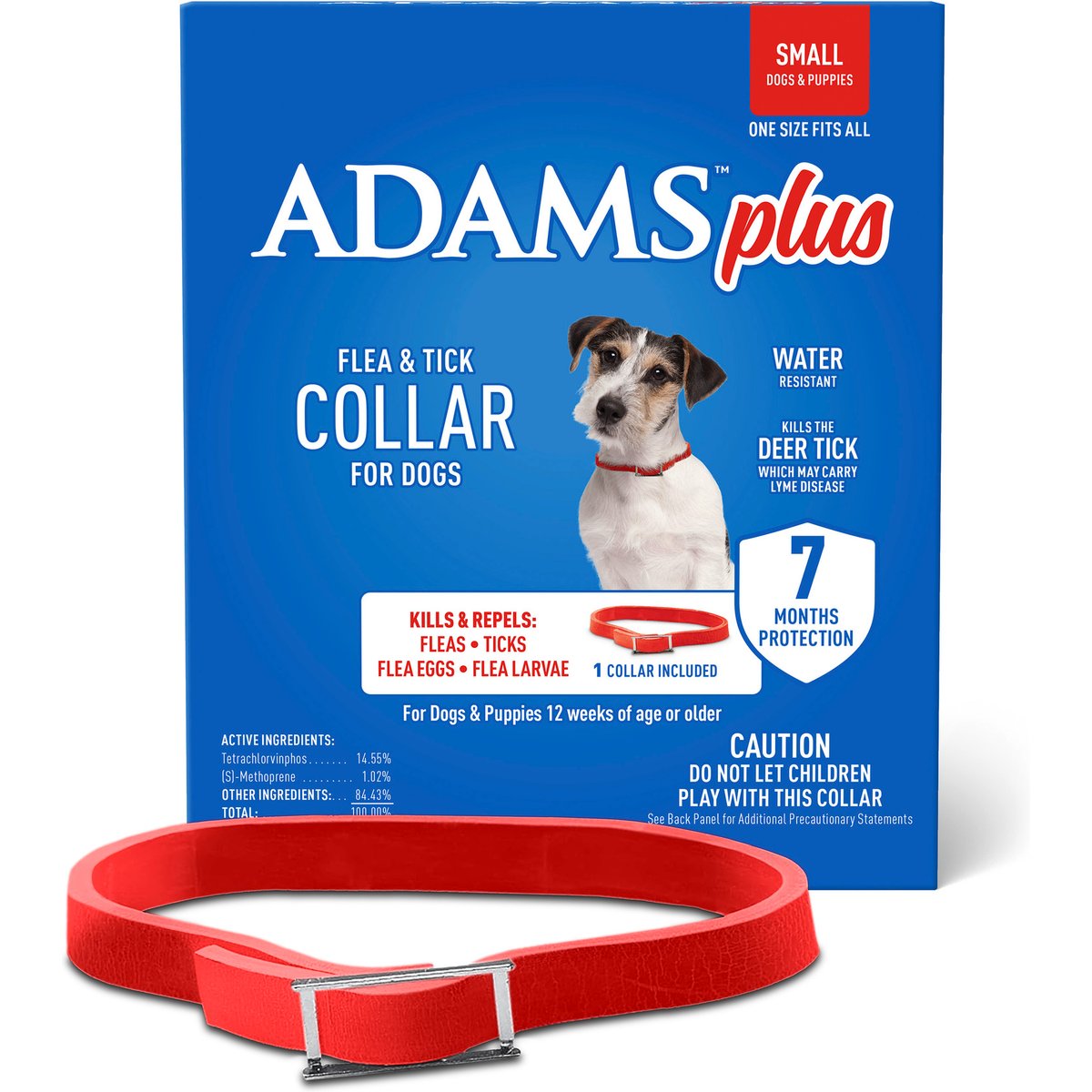 ADAMS Plus Flea & Tick Collar for Dogs, Small