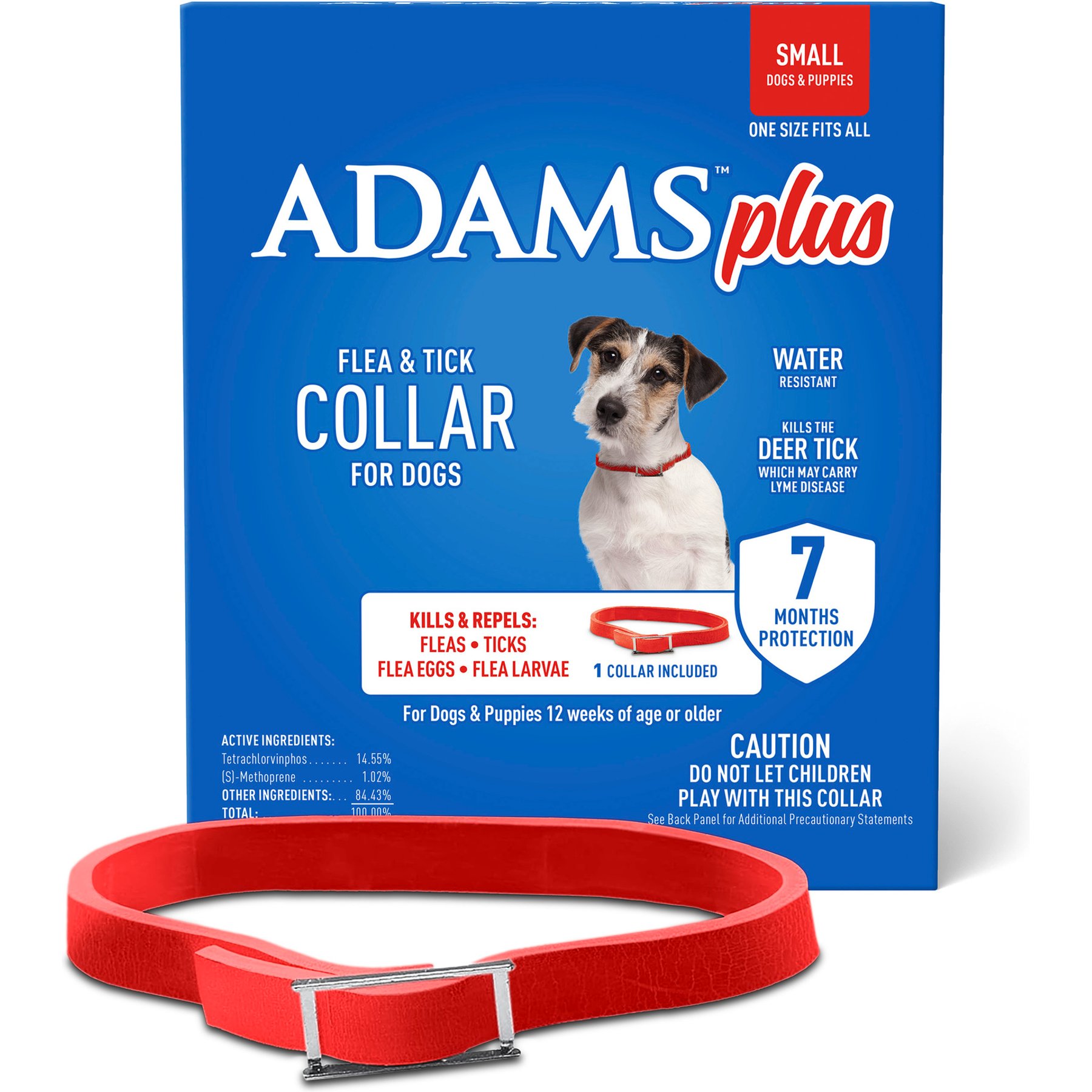 ADAMS Plus Flea & Tick Collar for Small Dogs, (7-mos. supply), 1 count