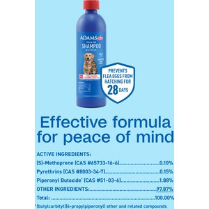 Adams Plus Flea & Tick Shampoo Sensitive Skin for Cats & Dogs, 12-fl oz bottle