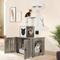 Show in main carousel: Wooflex 2-in-1 Modern Tower Combo 53.5-in Flannel Cat Tree & Condo with Litter Box Enclosure, Gray slide 3 of 10