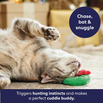 Show full view: Frisco Holiday Wreath Plush Cat Toy with Catnip & Silvervine slide 4 of 8