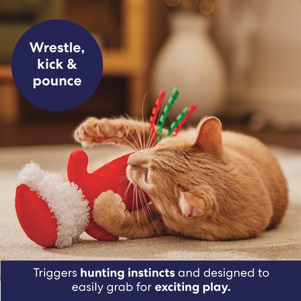 Show full view: Frisco Holiday Santa Plush Kicker Cat Toy with Catnip & Silvervine slide 4 of 8