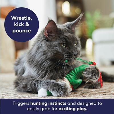 Show full view: Frisco Holiday Elf Plush Kicker Cat Toy with Catnip & Silvervine slide 5 of 9
