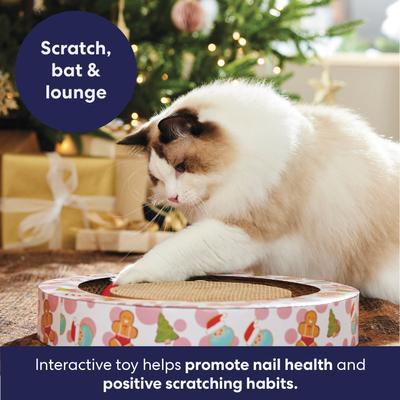 Show full view: Frisco Holiday Scratch & Roll Cardboard Scratcher Cat Toy with Catnip slide 6 of 9