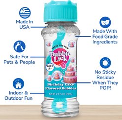 Bubble Lick Birthday Cake Flavored Bubbles Dog Toy, 2.5-fl oz bottle slide 2 of 5