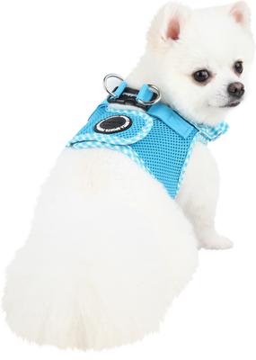 Show full view: Puppia Vivien Step-In No-Pull Dog Harness, Sky Blue, Medium slide 4 of 5