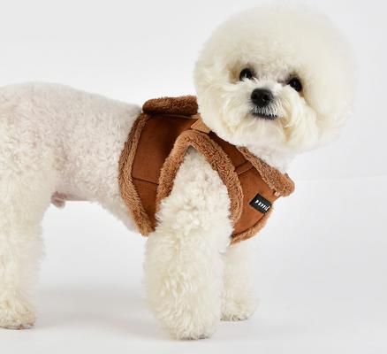 Show full view: Puppia Terry Step-In No-Pull Dog Harness, Brown, Medium slide 4 of 5