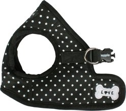 Puppia Dotty Step-In No-Pull Dog Harness, Black, Medium