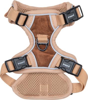 Show full view: Puppia Terry H Suede Adjustable No-Pull Dog Harness, Beige, Large slide 3 of 5