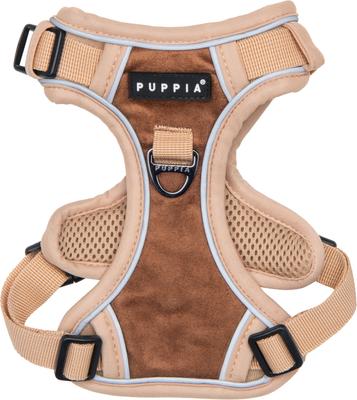 Show full view: Puppia Terry H Suede Adjustable No-Pull Dog Harness, Beige, Large slide 2 of 5