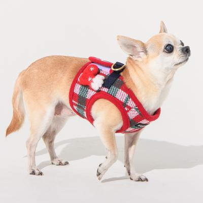 Show full view: Puppia Festive Vest Step-In No-Pull Dog Harness, Red, Medium slide 5 of 7