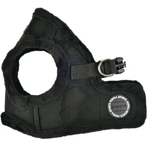 Puppia Terry Step-In No-Pull Dog Harness, Black, Medium