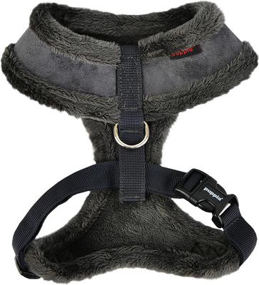 Show full view: Puppia Terry Over-The-Head Adjustable No-Pull Dog Harness, Grey, Large slide 3 of 5