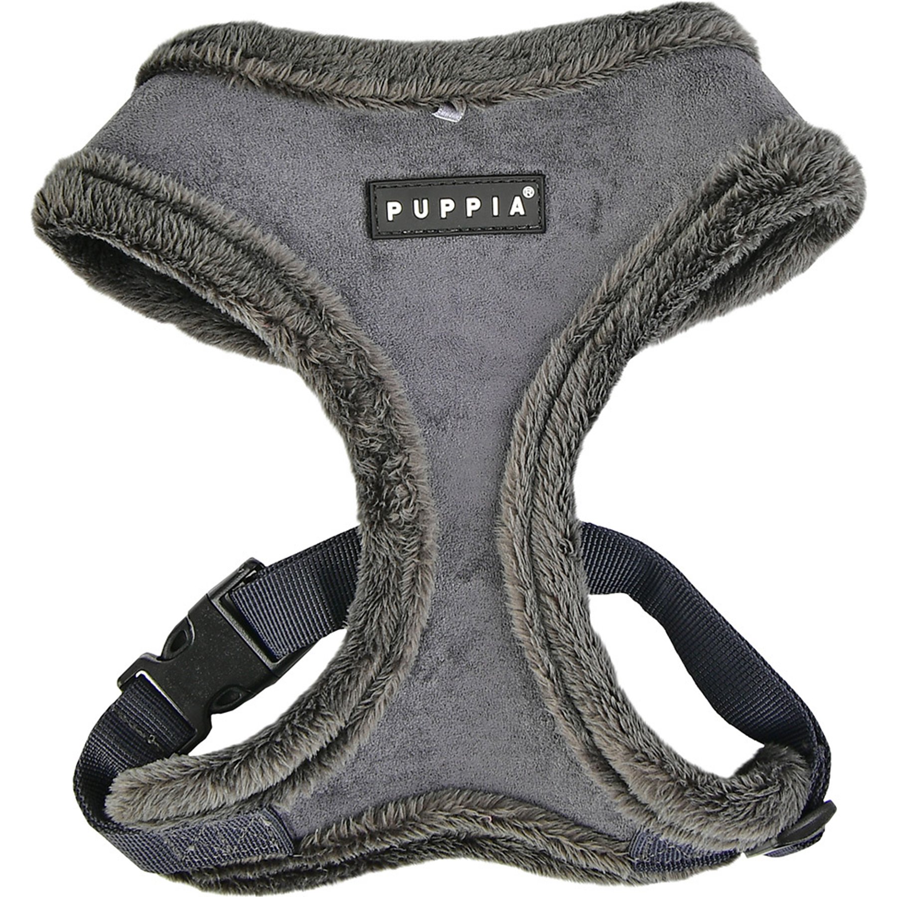 Puppia Terry Over-The-Head Adjustable No-Pull Dog Harness, Grey, X-Large