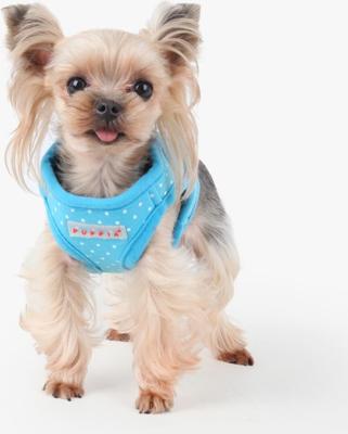 Show full view: Puppia Dotty Step-In No-Pull Dog Harness, Sky Blue, Large slide 3 of 4