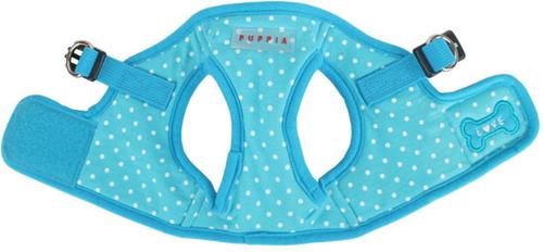 Show full view: Puppia Dotty Step-In No-Pull Dog Harness, Sky Blue, Large slide 2 of 4