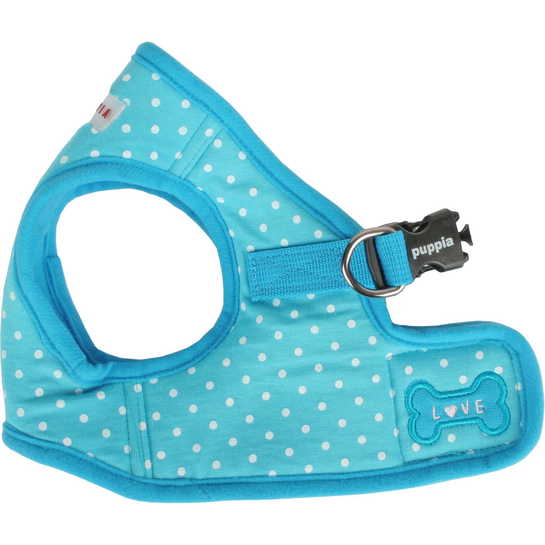 Puppia Dotty Step-In No-Pull Dog Harness, Sky Blue, Large