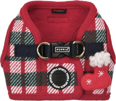 Show full view: Puppia Festive Vest Step-In No-Pull Dog Harness, Red, Medium slide 3 of 7