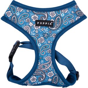 Puppia Cynthia A Over-The-Head Adjustable No-Pull Dog Harness, Blue, Large