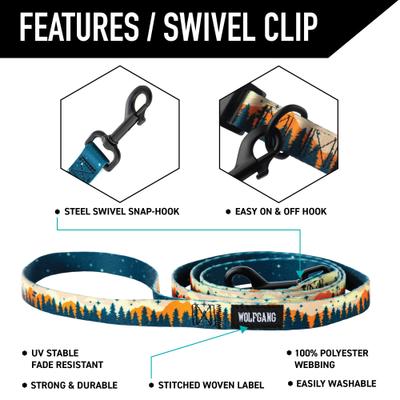 Show full view: Wolfgang Heavy Duty Overland Dog Leash, Large: 6-ft long, 1-in wide slide 3 of 6