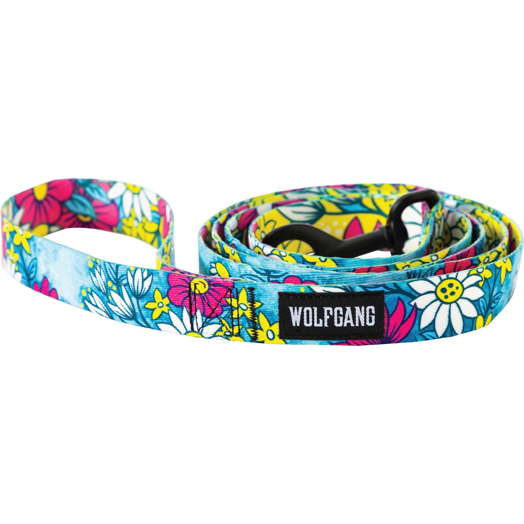 Wolfgang LazyDaisy Polyester Standard Dog Leash, 6-ft long, 1-in wide