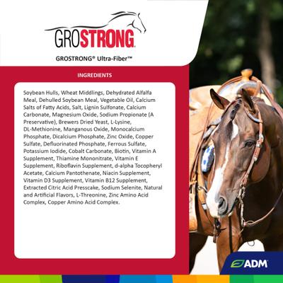 Show full view: ADM GroSTRONG Ultra-Fiber Horse Feed, 50-lb bag slide 3 of 7