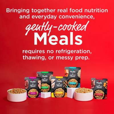 Show full view: Nulo Gently-Cooked Meals Chicken & Quinoa Recipe Wet Dog Food, 9-oz pouch, case of 8 slide 9 of 12