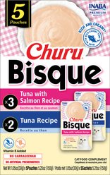 Inaba Churu Bisque for Cats Tuna Variety Pack Lickable Cat Treats, 1.05-oz pouch, 5 count