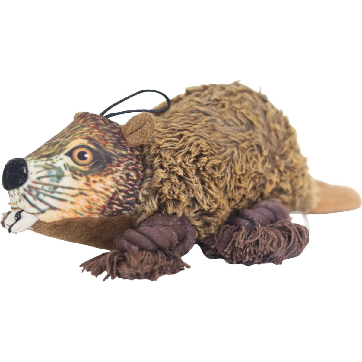 SteelDog USA Ropers Beaver Squeaky Plush Dog Toy